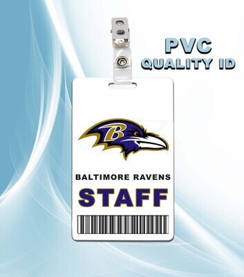 NFL Baltimore Ravens Staff Pass ID Badge PVC