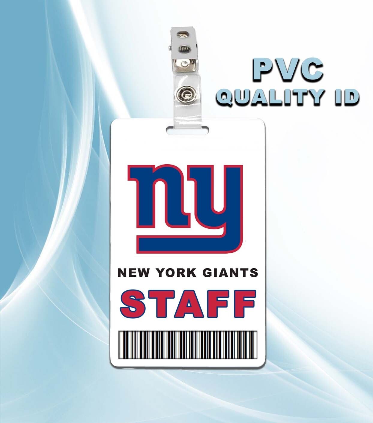 NFL New York Giants Staff Pass ID Badge PVC