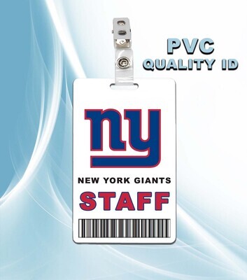 NFL New York Giants Staff Pass ID Badge PVC