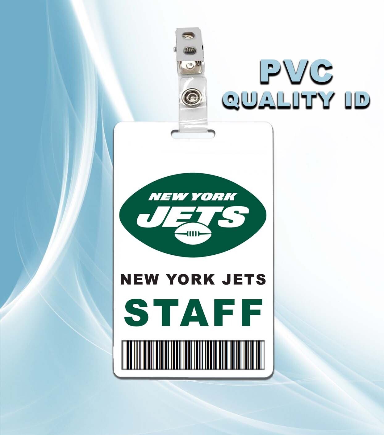 NFL New York Jets Staff Pass ID Badge PVC