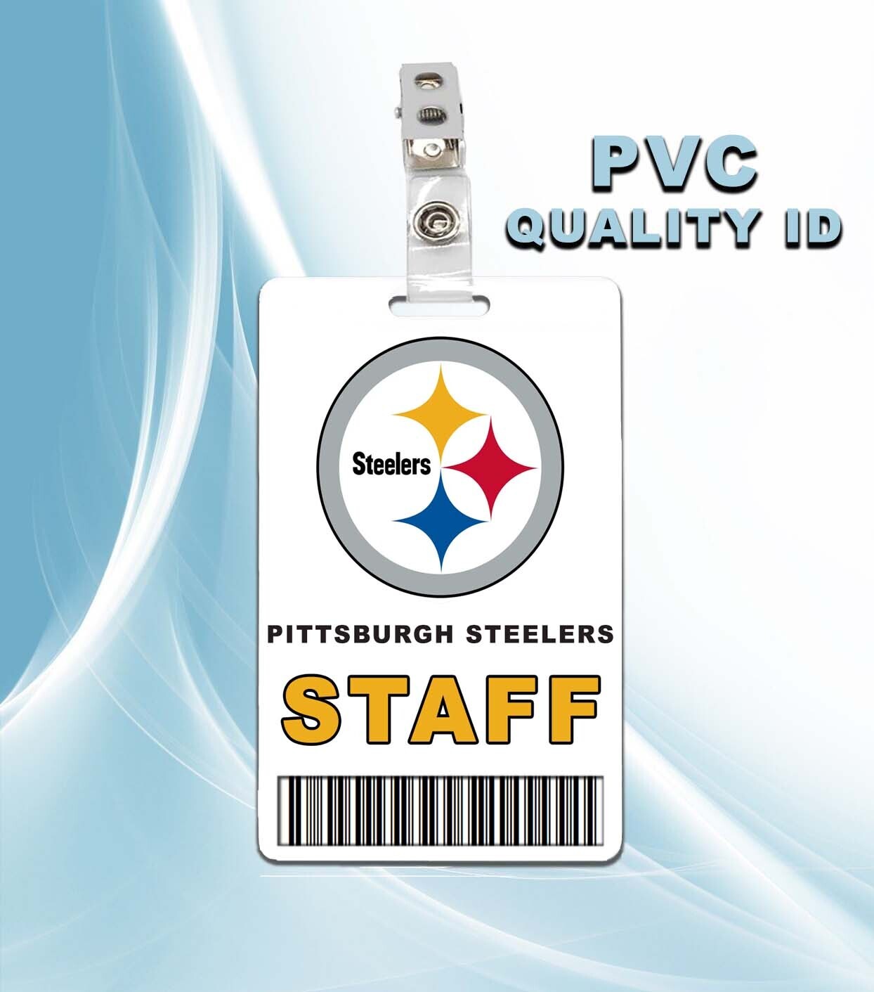 NFL Pittsburgh Steelers Staff Pass ID Badge PVC