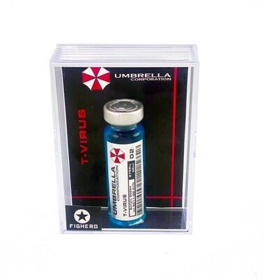 Umbrella Corporation T-Virus 02 Serum Vial Bottle with Display Collectable Box