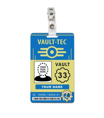 Custom Fallout Vault-Tec ID Badge PVC