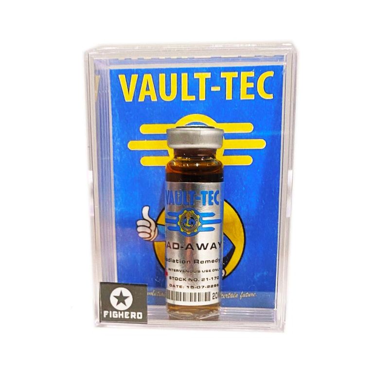 Fallout Vault-Tec Rad Away Serum Vial Bottle with Display Collectable Box V2