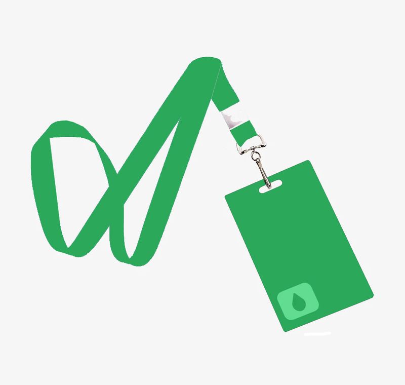 Severance Lumon Industries Keycard ID Badge Green PVC Card Lanyard
