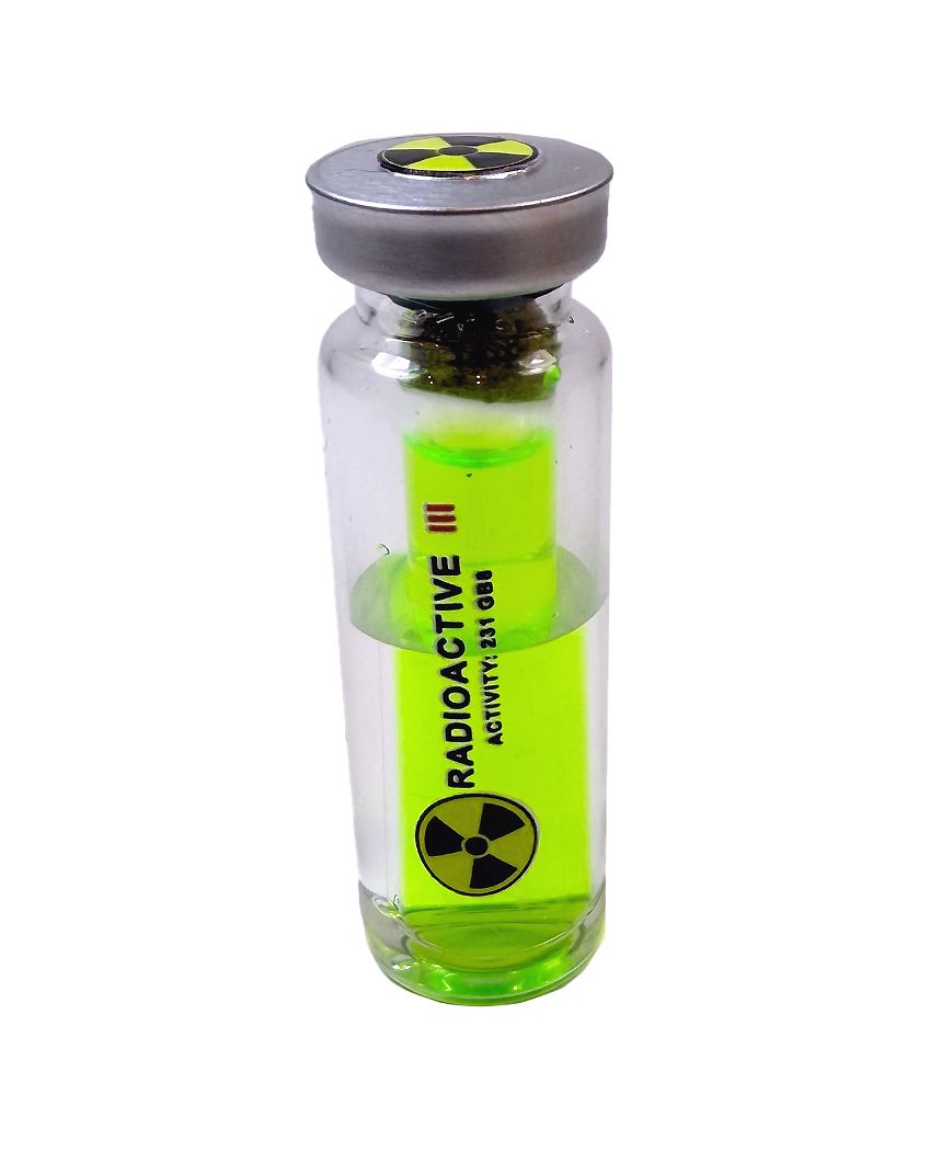 Enriched Uranium Vial Glows UV light Prop Replica Radioactive Nuclear