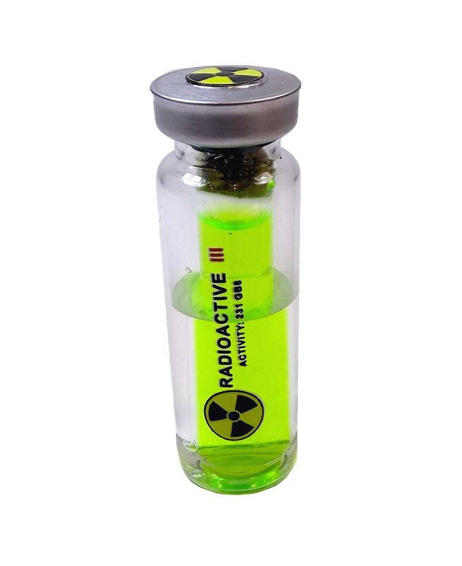 Enriched Uranium Vial Glows UV light Prop Replica Radioactive Nuclear