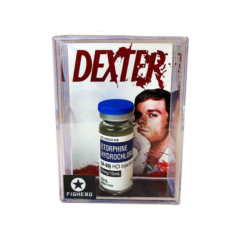Dexter Etorphine Hydrochloride Vial Bottle with Display Collectable Box Prop Joke
