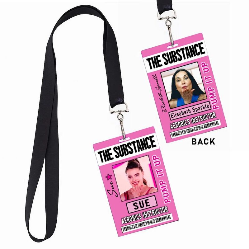 The Substance Sue &amp; Elizabeth Aerobics Instructor ID Badge Lanyard PVC
