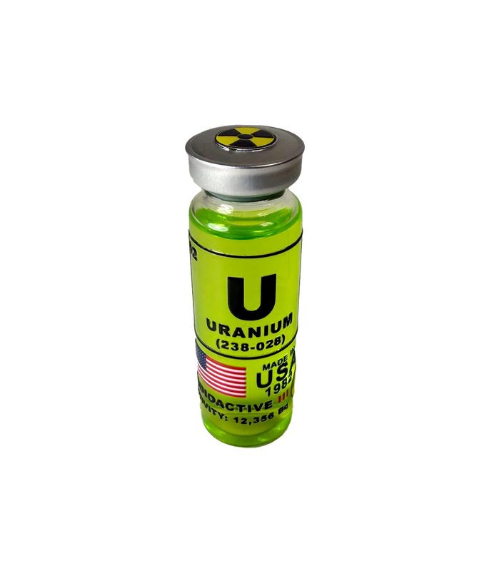 Uranium USA Vial Glows UV light Prop Replica Radioactive Nuclear