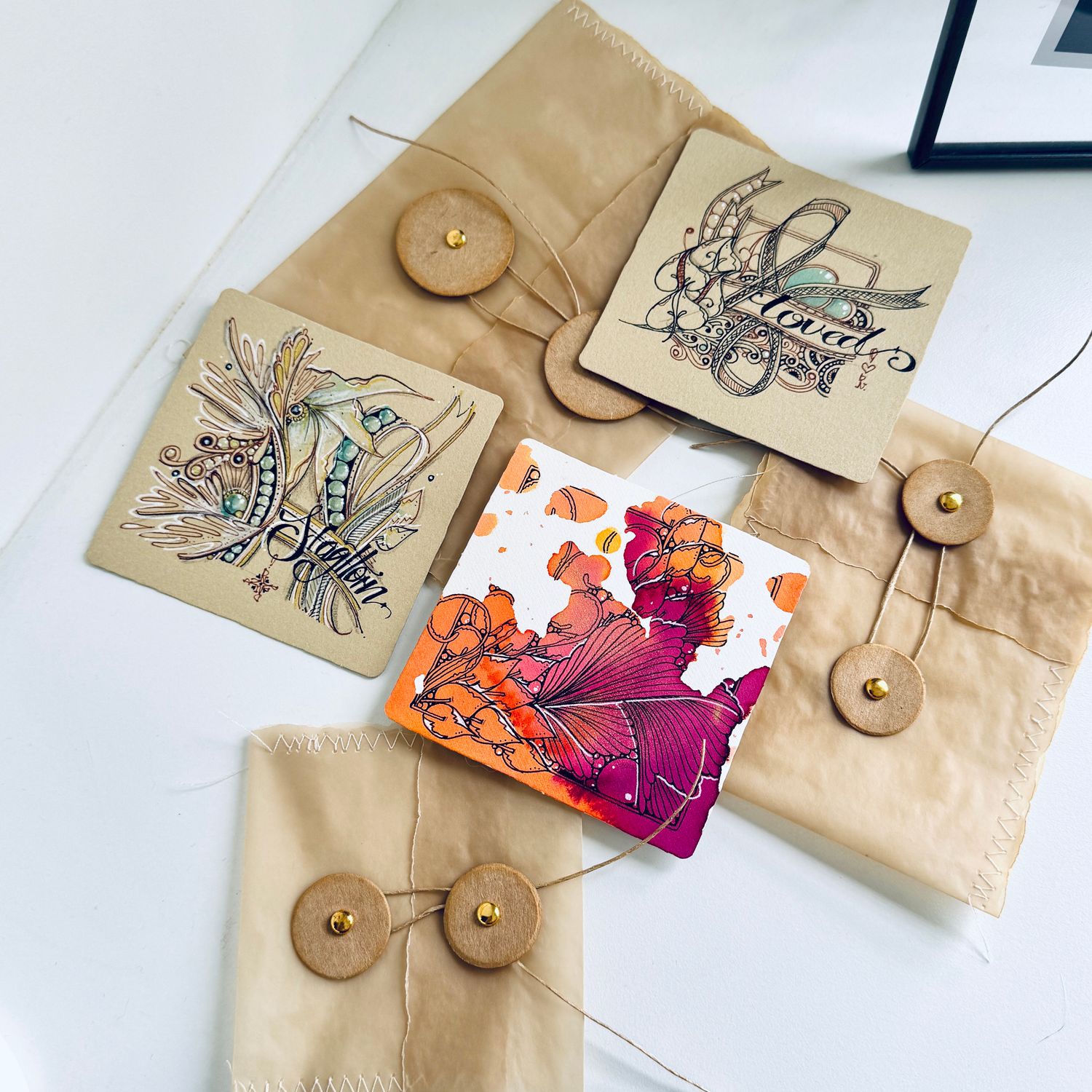 7F5R Studio - Handmade Envelopes Set - Brown