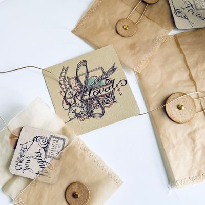 7F5R Studio - Handmade Envelopes Set - Brown