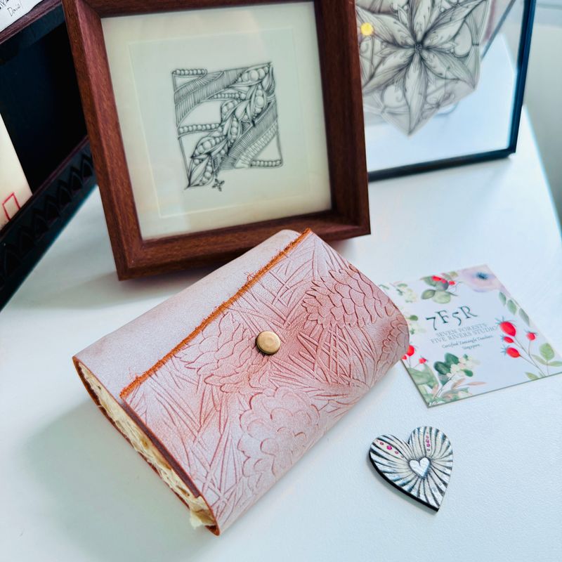 7F5R Studio - Handcrafted Watercolour Journal - Verdigogh &amp; Friends - Vegan Leather - Pre-Order