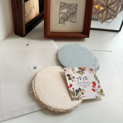 7F5R Studio - Handmade Watercolour Rag Paper 9cm Round 10pc set