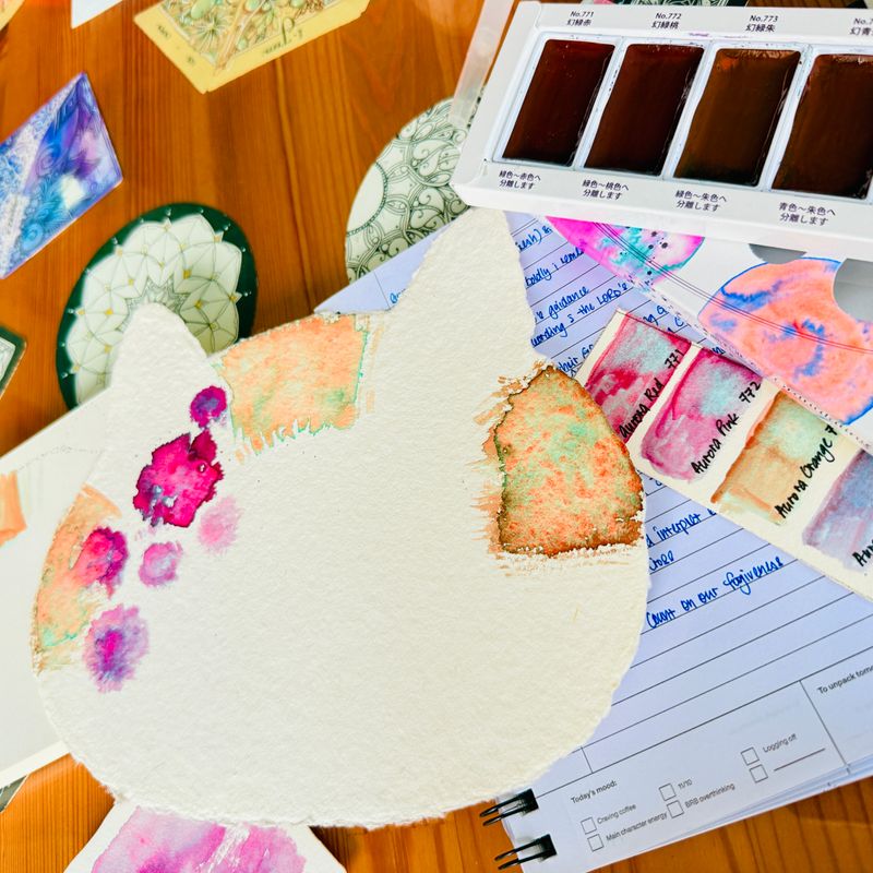 7F5R Studio - Handmade Watercolour Rag Paper 25cm Cat 3pc set