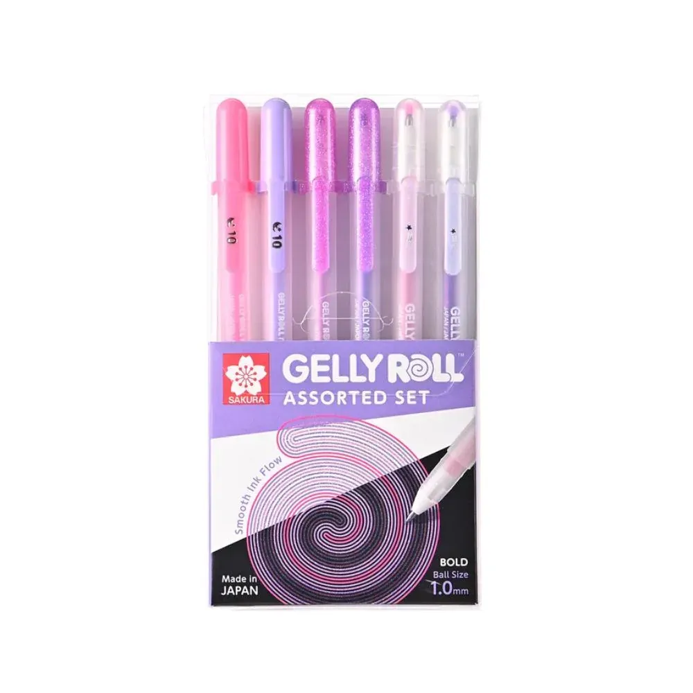 Sakura - Gelly Roll - Pink &amp; Purple Set of 6 x 3 packs