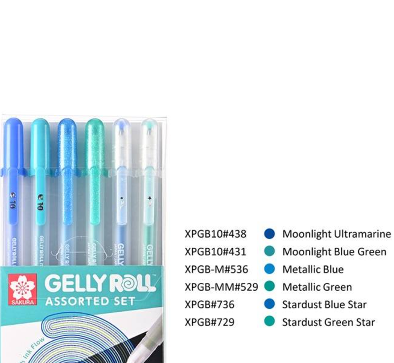 Sakura - Gelly Roll - Pink &amp; Purple Set of 6 x 3 packs