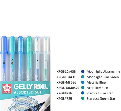 Sakura - Gelly Roll - Pink &amp; Purple Set of 6 x 3 packs