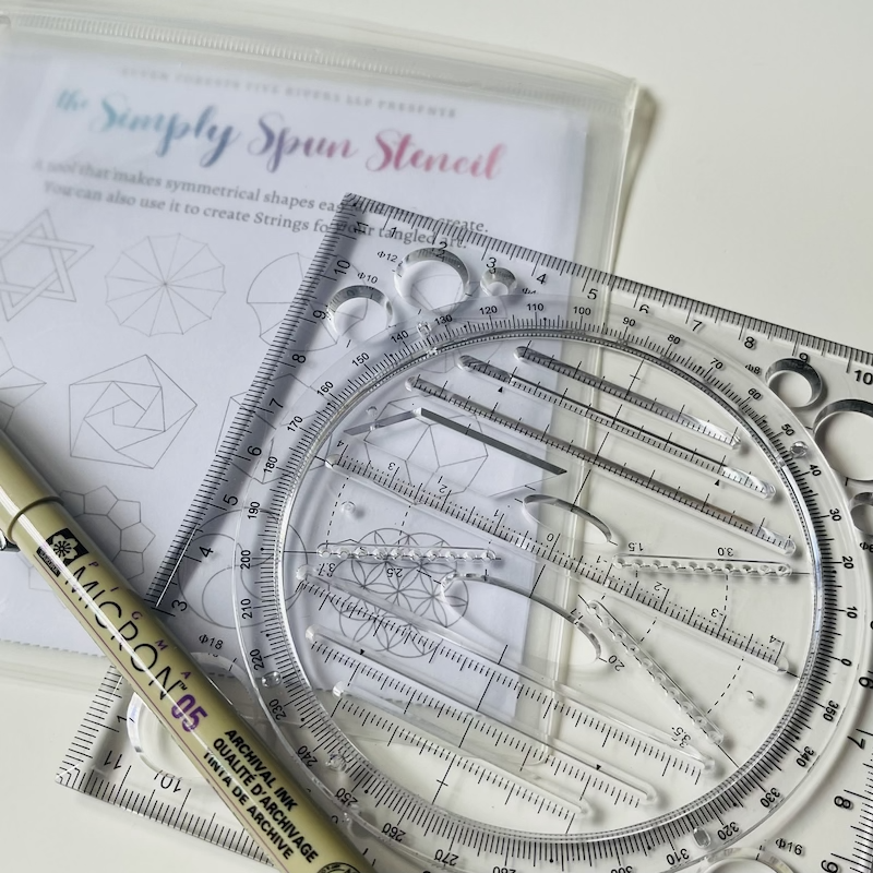 7F5R Studio - Simply Spun Stencil &amp; PDF Tutorial 2.0