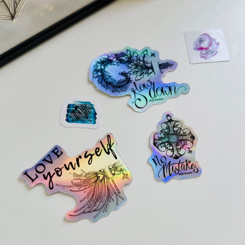 7F5R Studio - Hologram Sticker Set 3+2pcs