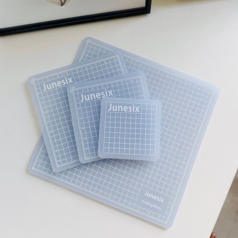 Junesix . Set of 4 Cutting Mats . Semi Opaque