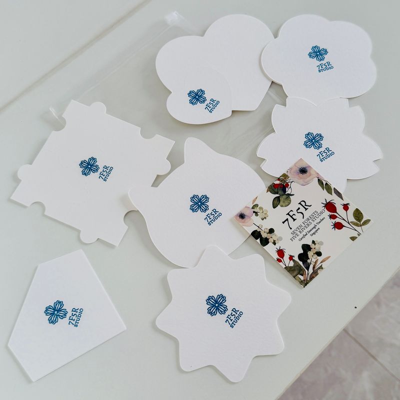 7F5R Studio - Mixed Shaped Watercolour Paper Tiles - Set of 14pc