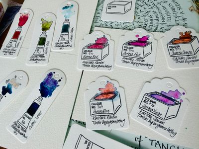 7F5R Studio - Swatch Stamp Set - Set of 2 stamps and 10 watercolour cards with metal binder ring