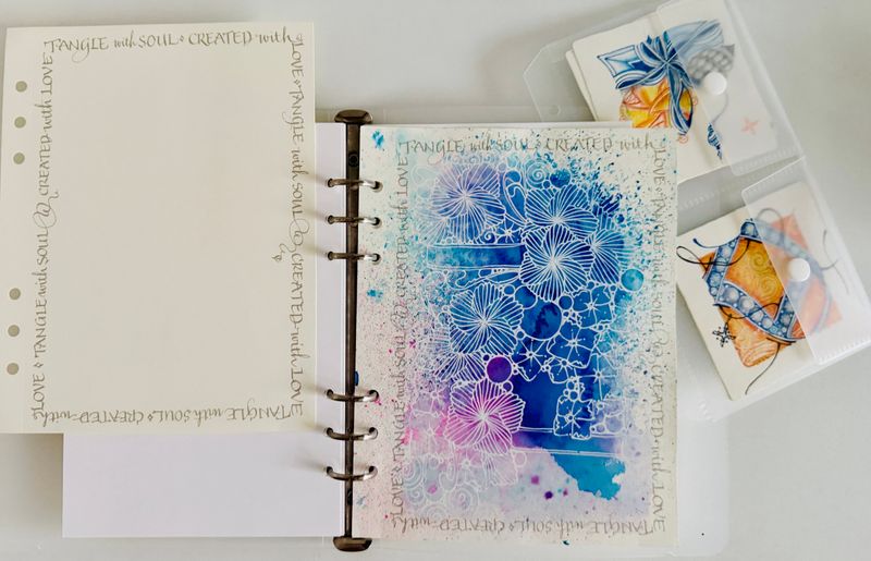 Created with Love . Tangle with Soul . A5 Journal Refill Sheets - Set of 10 sheets