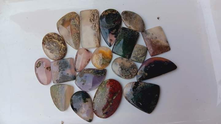 MIXED AGATE EARINGGS