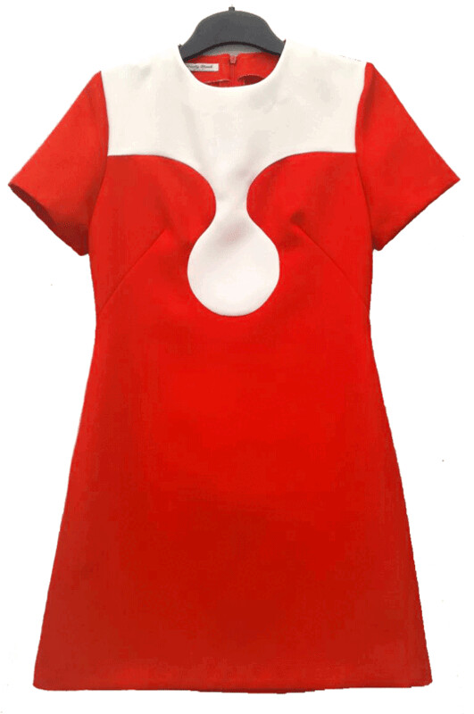 mod dress, 1960s dress, 60s dress, mod clothing, mod style, mod girl, flower button, sixties dress, 1960s fashion, mod fashion, mod, scooter dress, retro dress, viintage style, mary quant style, A liine dress, shift dress, red white dress, courreges style dress, dior style dress 60s , circle, colourblock dress