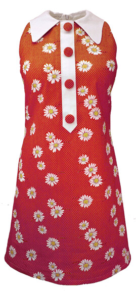 Daisy red 1960s dress