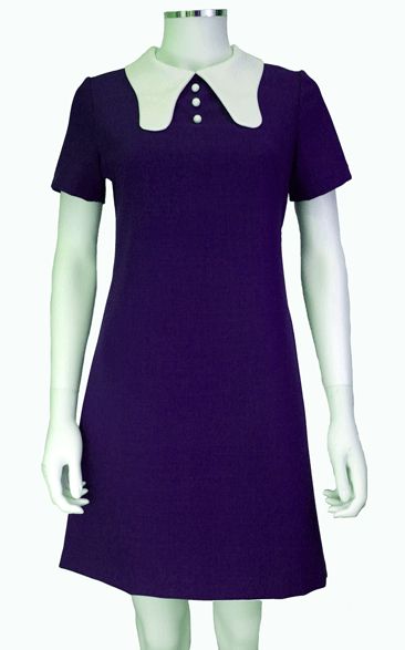 Rachel purple  1960s mod dress