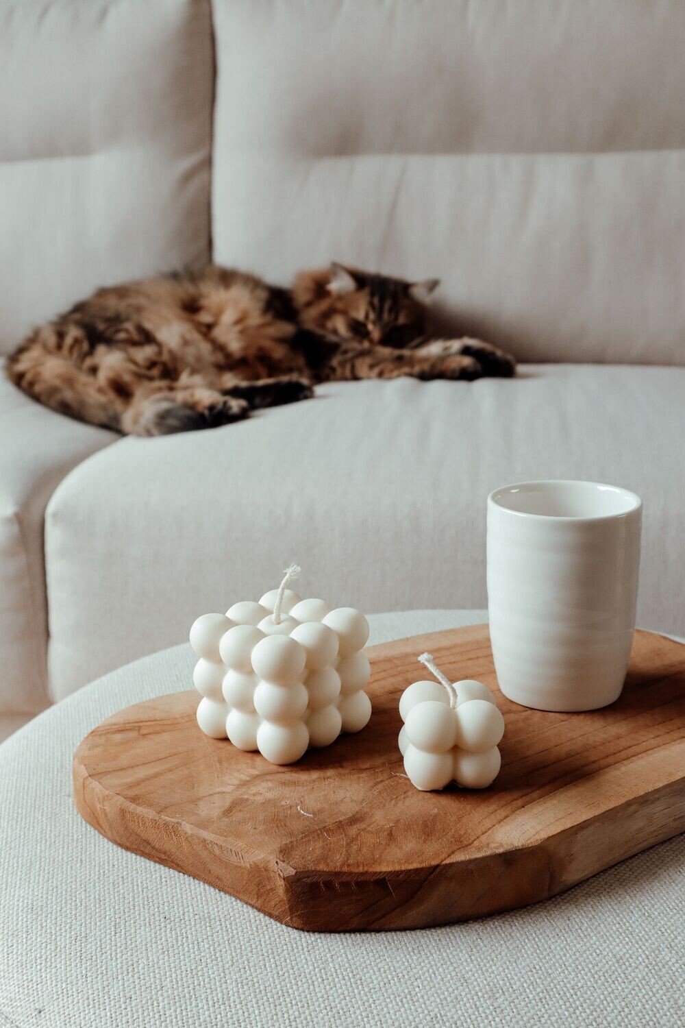 Bubble candle large + small set