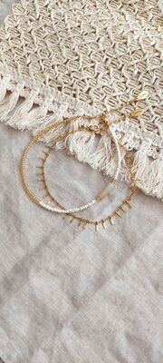 Rocaille anklet white gold