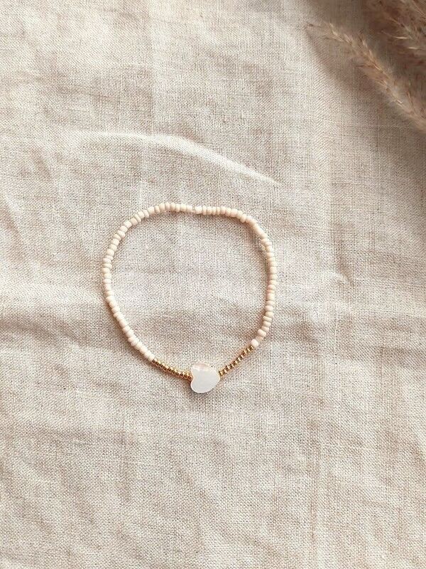 Rocaille heart bracelet