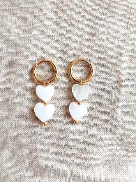 Heart earrings gold