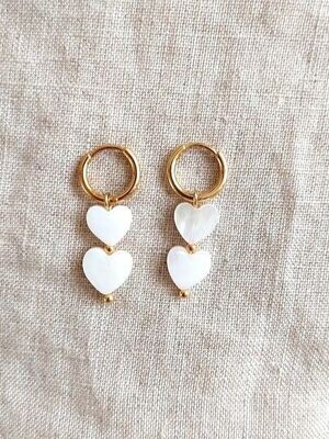 Heart earrings gold