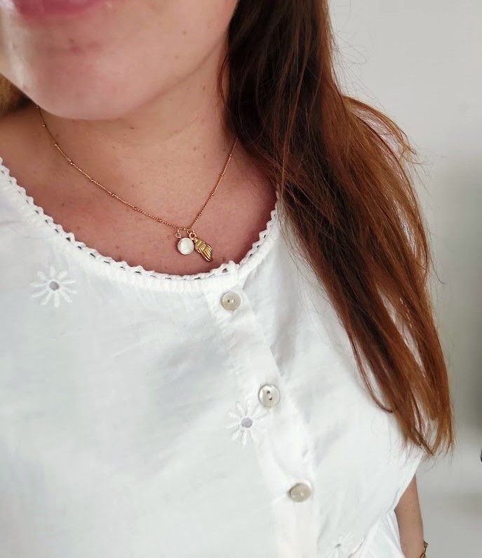 Summer shell pearl necklace