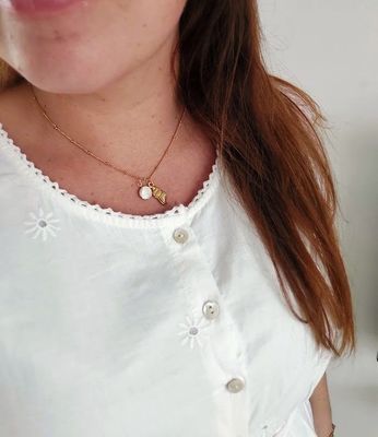 Summer shell pearl necklace