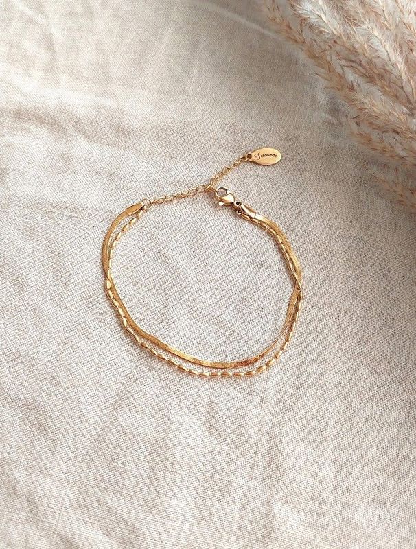 Double layer bracelet