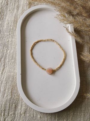 Rocaille heart stone bracelet