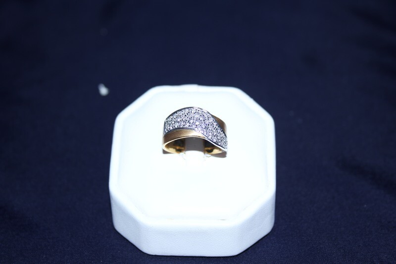 Gelbgold-/Weißgoldring
