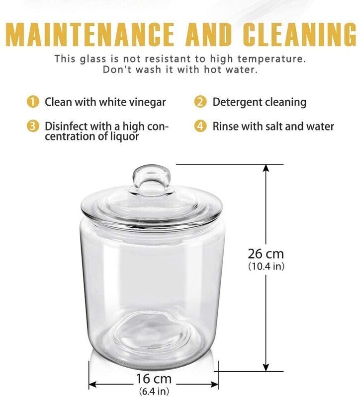 Glass Jar, Large-Capacity Sealed Container Easy to Store Food with 15pc Food Storage Bags