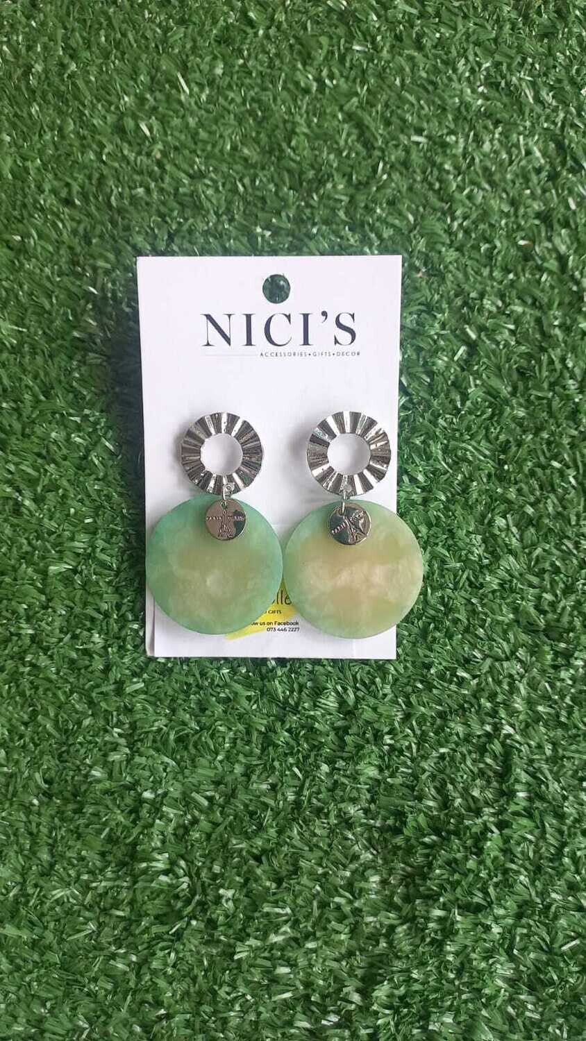 Earrings (green)