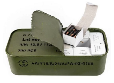 Century Arms Romanian Made 7.62x39 Rifle Ammo - 123gr Lead Core FMJ Steel Case - 20 Rounds