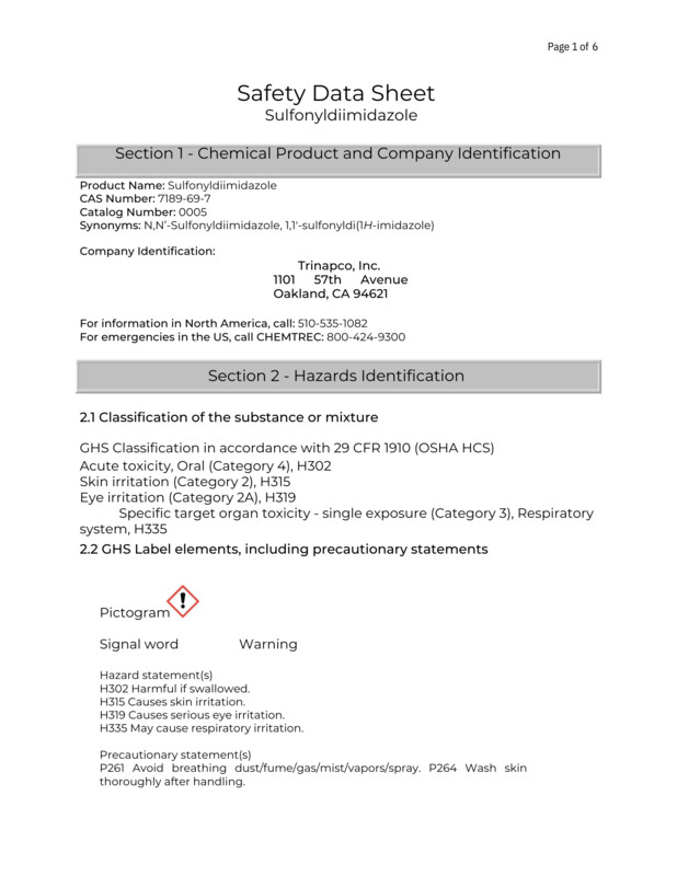 Sulfonyldiimidazole, 1kg