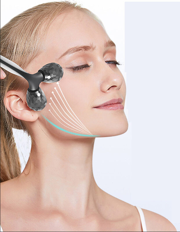 Facial Roller Massager 3d Manual Face And Eye Massage Beauty Stick Non-jade Massage Shaving Chin V Face Artifact