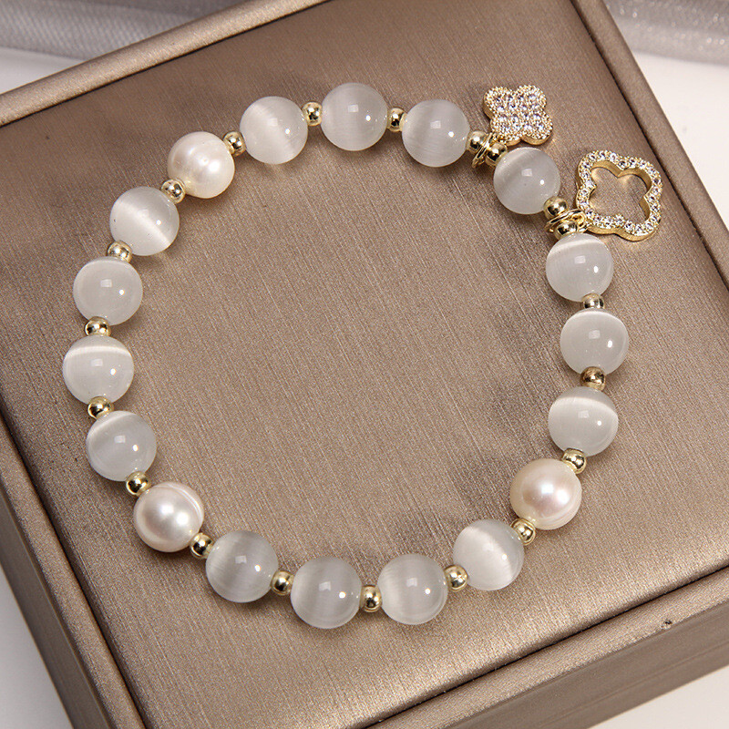 White Opal Crystal Bracelet