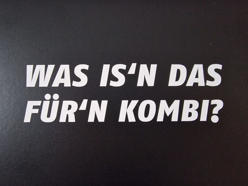 Sticker &quot;WAS IS&#39;N DAS FÜR&#39;N KOMBI? &quot;