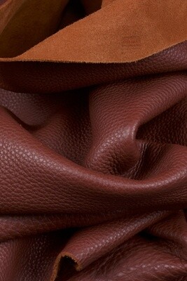 Pebbled Leather - Red Brown